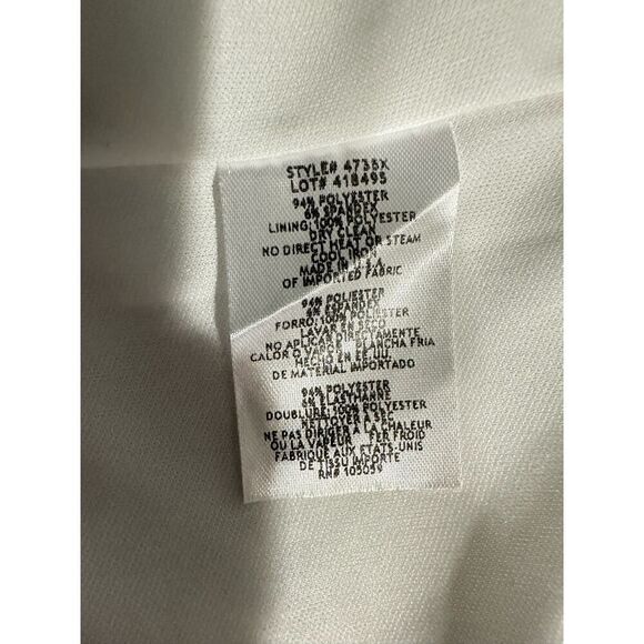 AQUA Cut Out Maxi Gown Women's 2 White Sleeveless Bandeau Neck Side Slit NWT - Picture 5 of 7